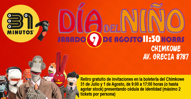 31 minutos se presenta en el Chimkowe el 9 de agosto