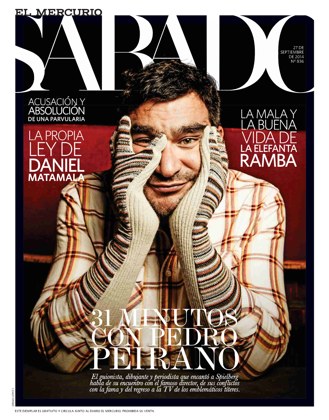 31 minutos con Pedro Peirano (El Sábado, de El Mercurio)
