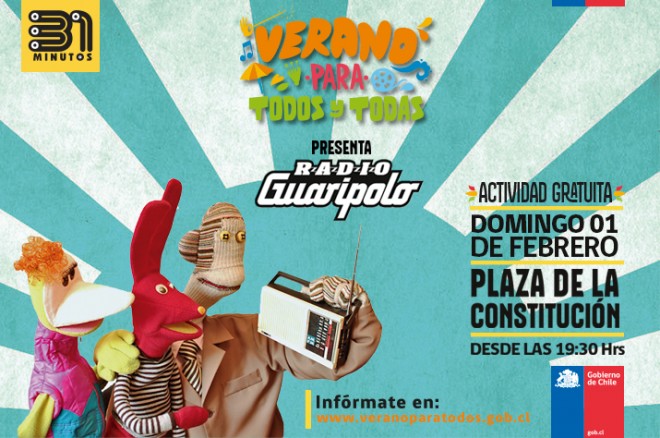 Shows gratuitos de 31 minutos por Chile durante el verano