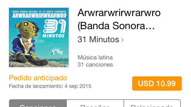 Disco ‘Arwrarwrirwrarwro’ en preventa en iTunes