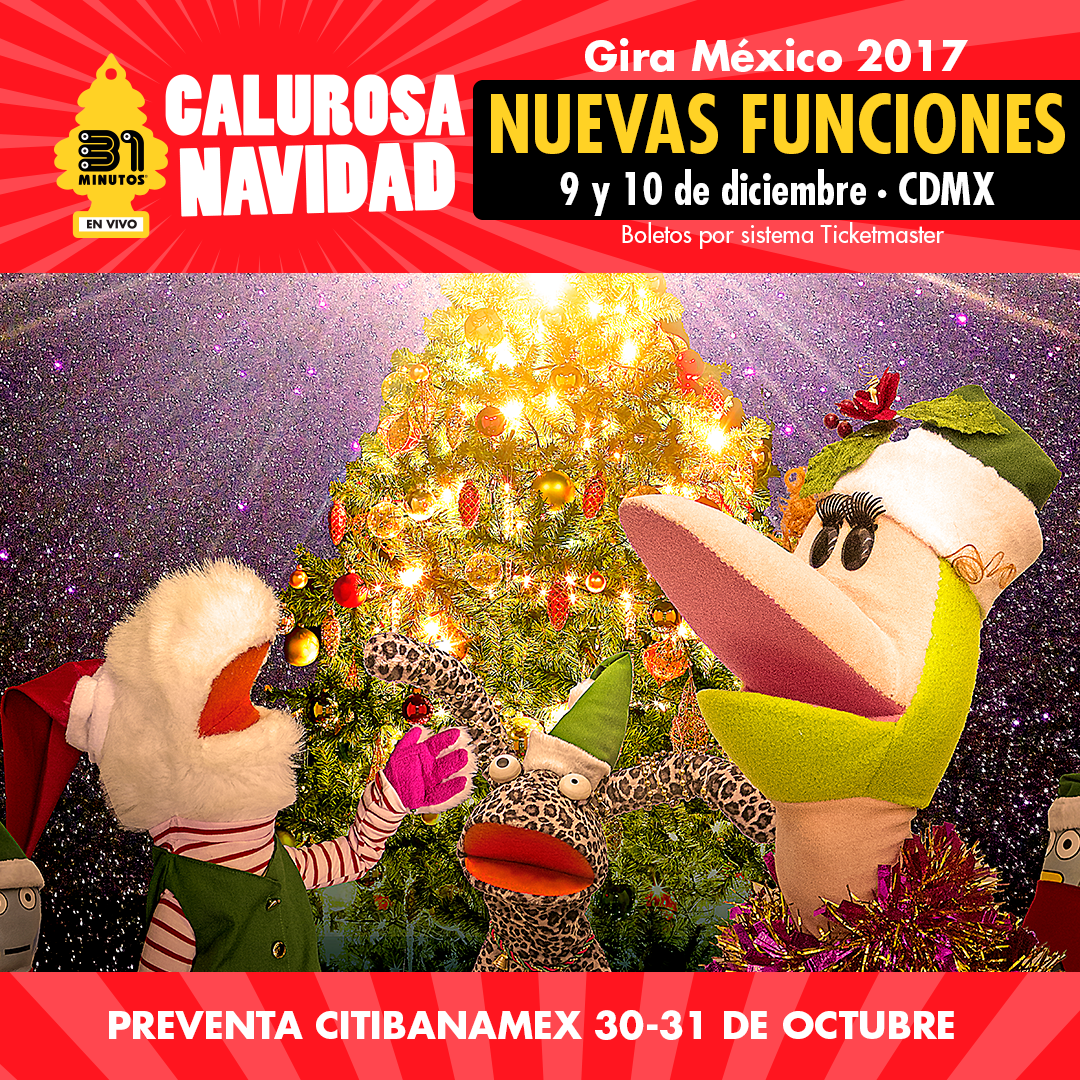 Nuevas fechas de «31 minutos: Calurosa Navidad» en Ciudad de México