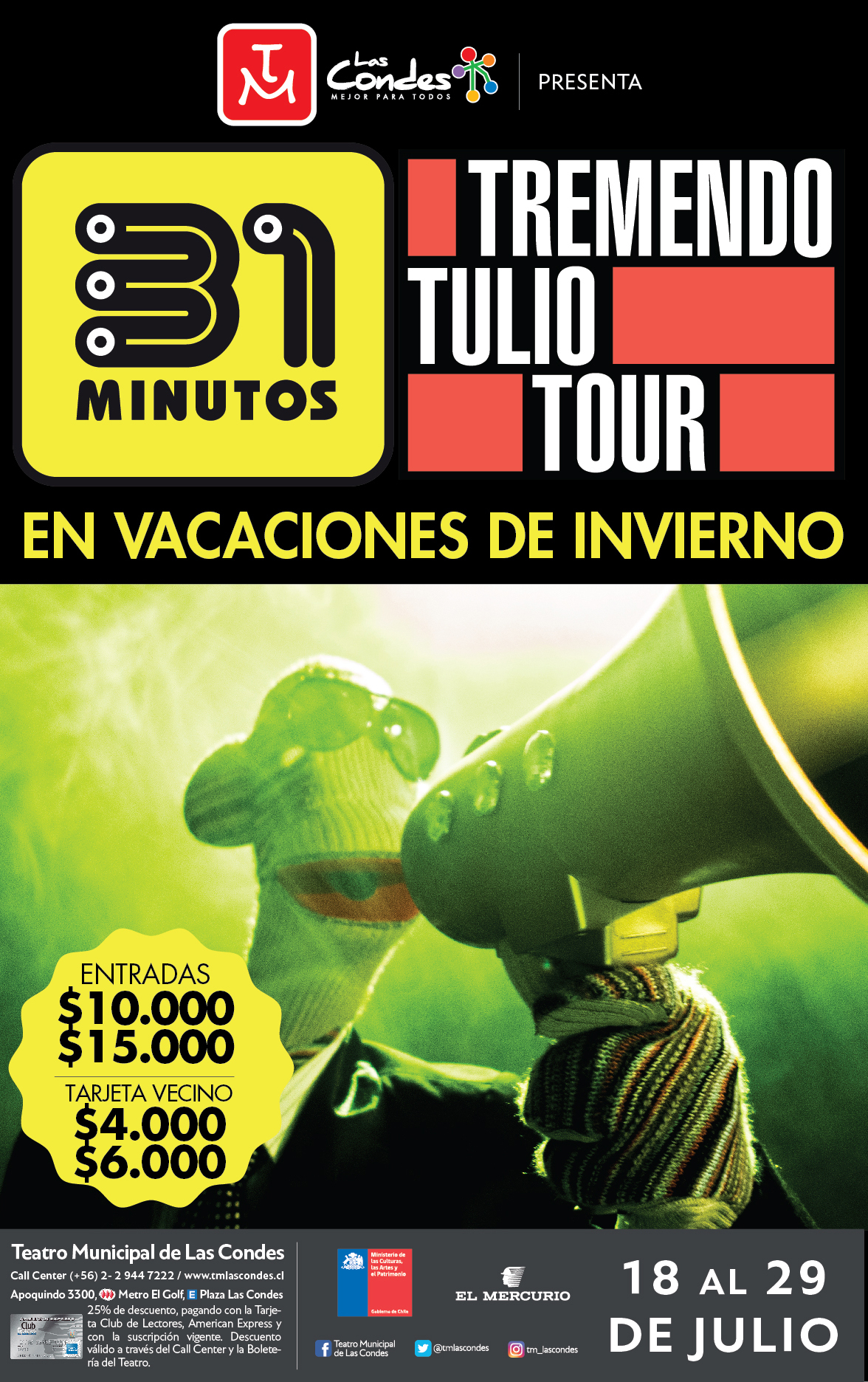Tremendo Tulio Tour se presenta en Las Condes durante vacaciones de invierno