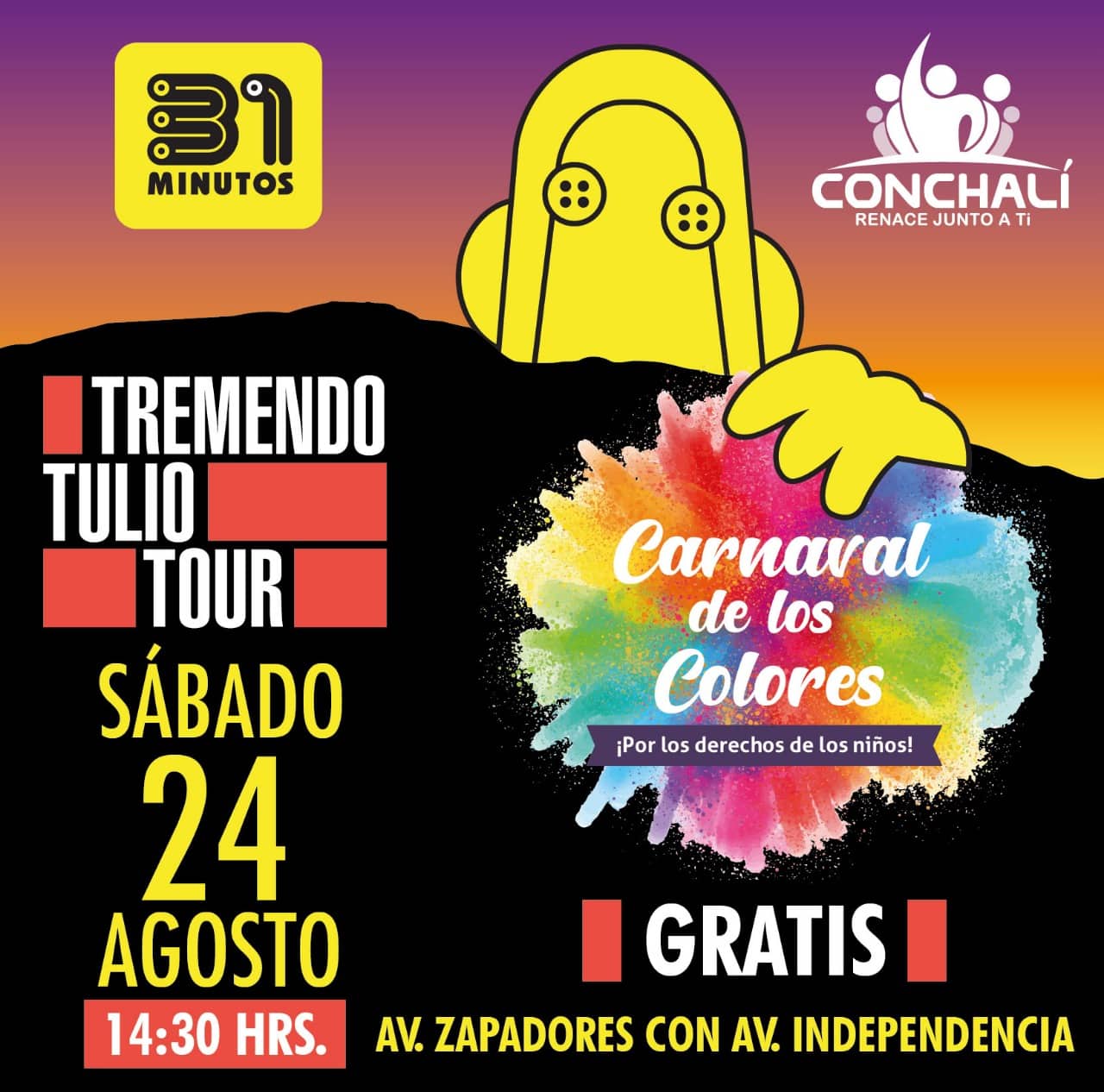 31 minutos se presenta en Conchalí