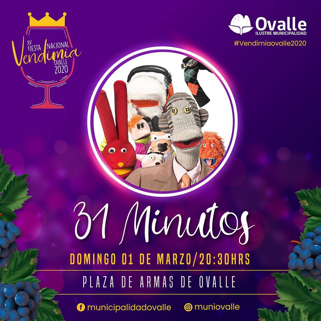 31 minutos se presenta en la Fiesta de la Vendimia en Ovalle