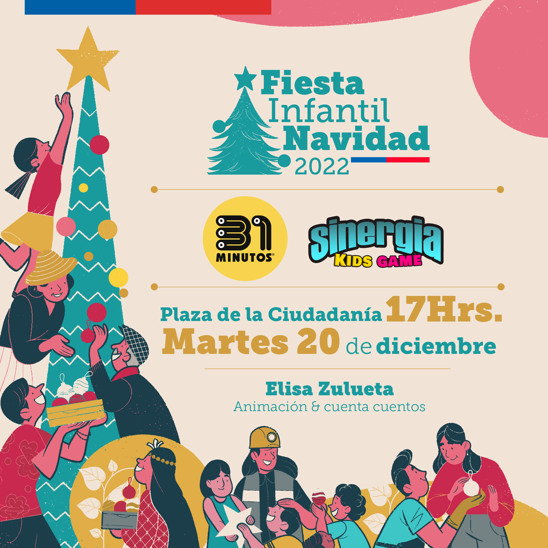 31 minutos se presenta en Santiago como parte de la Fiesta Infantil Navidad 2022
